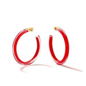 CHERRY RED ALISON LOU JELLY HOOPS!❤️🍒
